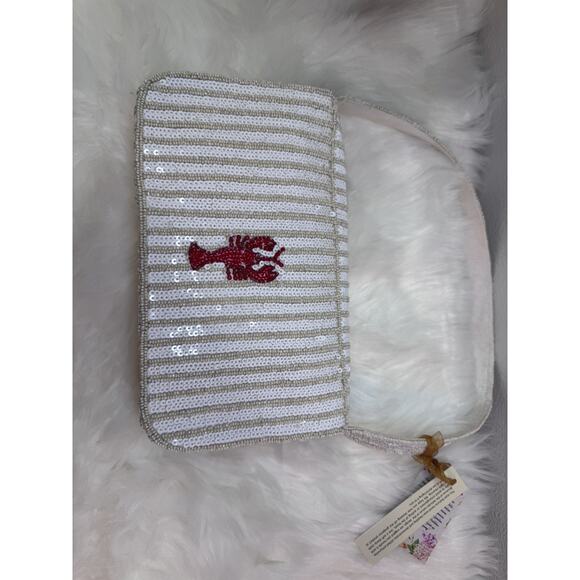 VIRAL TIKTOK HTF HANDCRAFTED IN INDIA BEADED LOBSTER BAG “BEAUTIFUL” - Picture 11 of 11